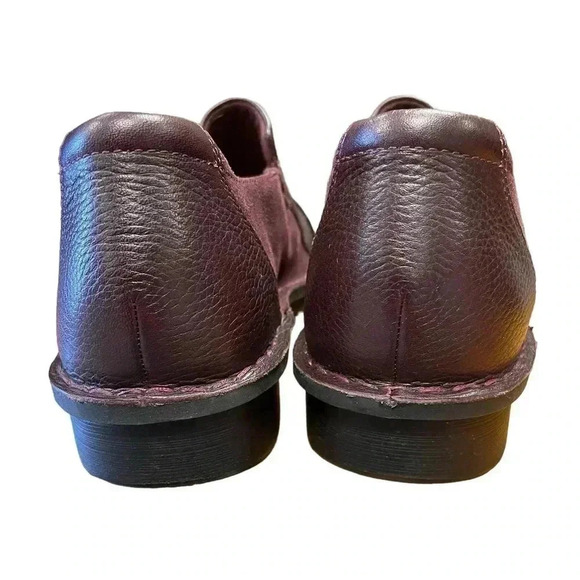 Clarks Collection Leather & Suede  Slip On Shoes Michela Opal Burgundy Size 11 - Picture 7 of 9